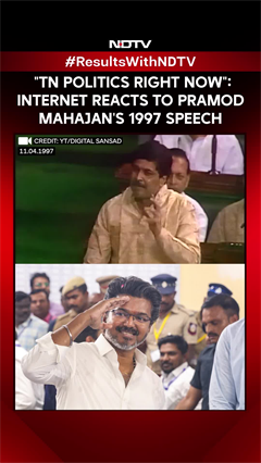 "Tamil Nadu Politics Right Now": Internet Reacts To Pramod Mahajan's 1997 Lok Sabha Speech