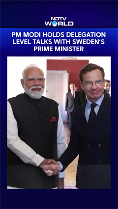 PM Modi Holds Delegation Level Talks With Sweden's Prime Minister