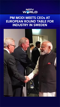 PM Modi Meets CEOs At European Round Table For Industry In Sweden