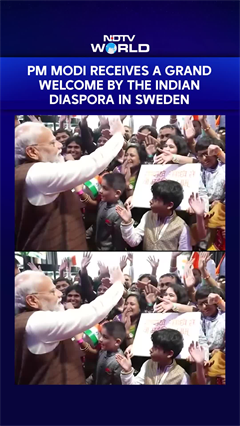 PM Modi Receives A Grand Welcome By The Indian Diaspora In Sweden