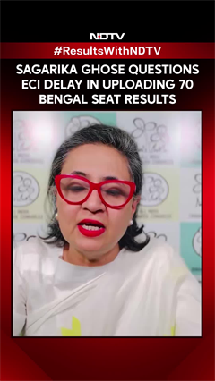 TMC MP Sagarika Ghose Questions ECI Delay in Uploading 70 Bengal Seat Results