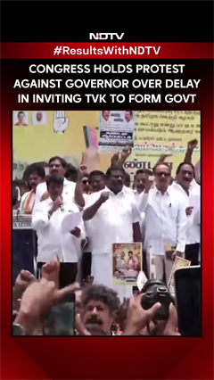 Congress Holds Protest Against Governor Over Delay In Inviting TVK To Form Govt