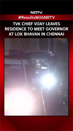 TVK Chief Vijay Leaves Residence To Meet Governor At Lok Bhavan In Chennai
