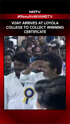 TVK Chief Vijay Arrives At Loyola College To Collect Winning Certificate