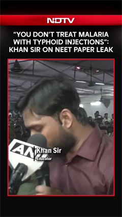 "You Don't Treat Malaria With Typhoid Injections": Khan Sir On NEET Paper Leak