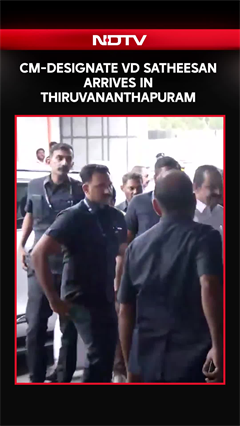 Keralam CM-Designate VD Satheesan Arrives In Thiruvananthapuram Ahead Of Swearing-In Ceremony