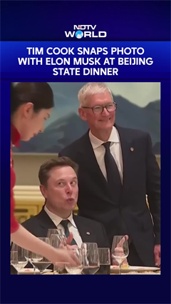 Apple CEO Tim Cook Clicks Pic With Elon Musk In At China State Dinner