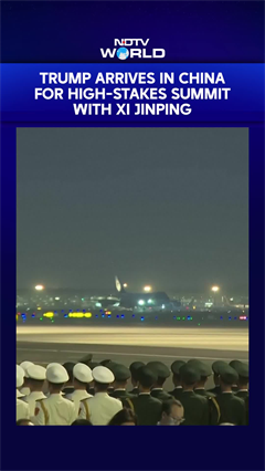US President Donald Trump Arrives In Beijing For Talks With China's Xi