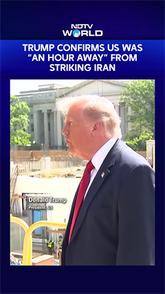 "US Was An Hour Away From Striking Iran": Donald Trump Makes Big Remark On Iran War