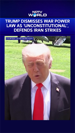 Trump Dismisses War Power Law As Unconstitutional, Defends Iran Strikes