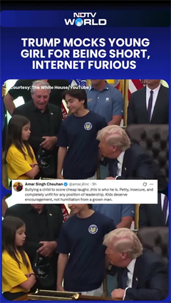 Donald Trump Mocks Young Girl For Being Short, Internet Furious