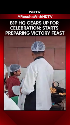 BJP HQ Gears Up For Celebration; Starts Preparing Victory Feast Ahead Of Assembly Elections Result