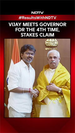 Vijay Meets Governor, Stakes Claim To Form Government