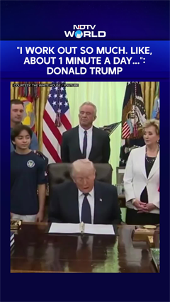 "I Work Out So Much. Like, About 1 Minute A Day...": US President Donald Trump