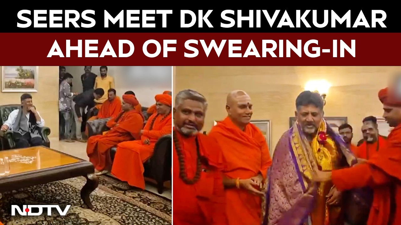 As DK Shivakumar Prepares To Take Charge, Influential Seers Meet Him