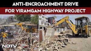 Gujarat News | Viramgam Sees Massive Anti-Encroachment Drive For Four-Lane Highway Project