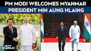 India Myanmar Ties | PM Modi Welcomes Myanmar's Min Aung Hlaing in Delhi, Holds Key Bilateral Talks