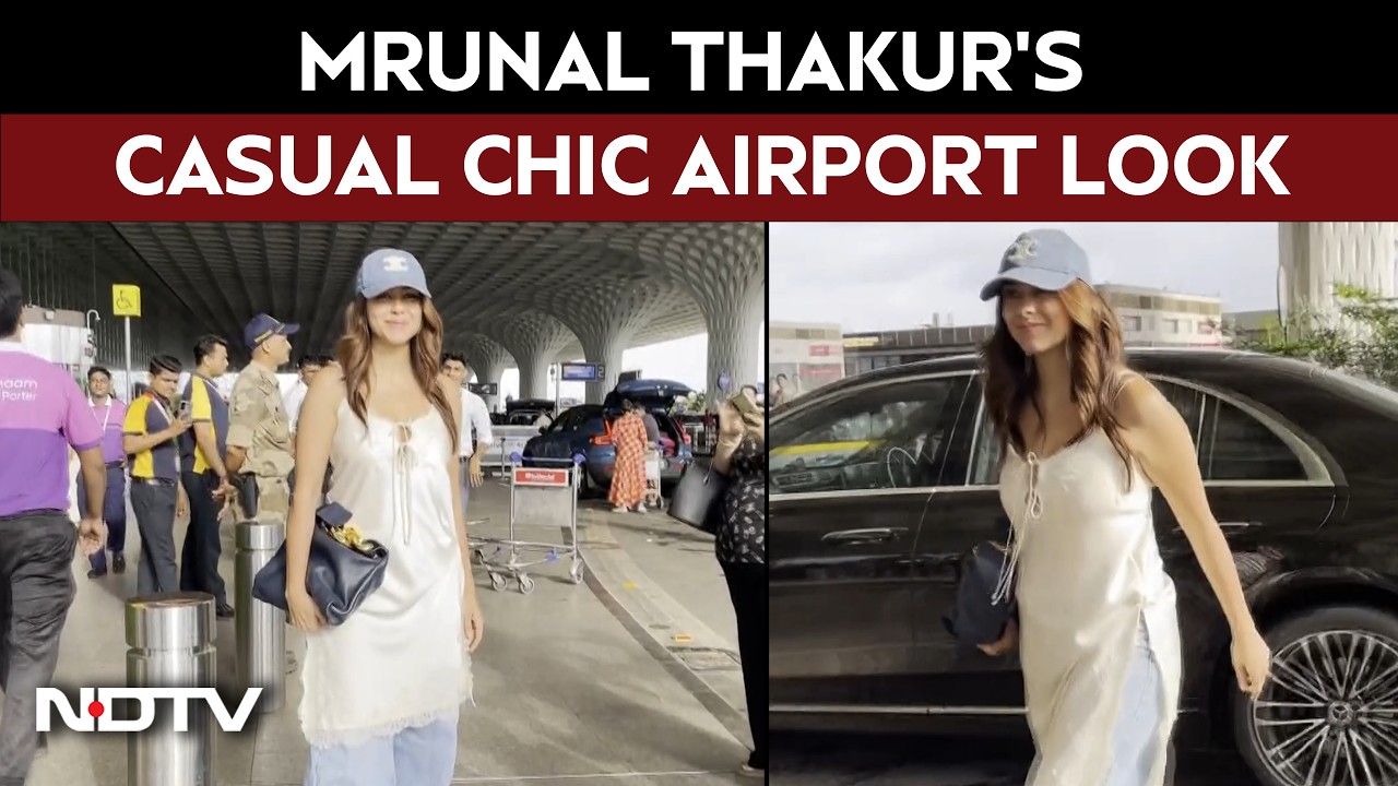 Bollywood News | Mrunal Thakur Spotted In A Casual Chic Look, Turns Heads with Her Airport Style