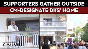 Karnataka News | Supporters Gather Outside Karnataka CM-Designate DK Shivakumar's BengaluruResidence