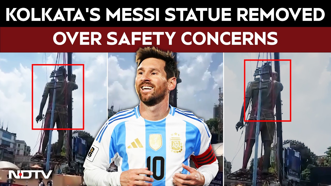 Kolkata's Messi Statue Removed Over Safety Concerns, Months After Grand Unveiling