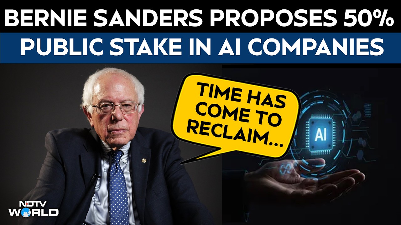 AI News | Senator Bernie Sanders Proposes Bill To Give Public A 50% Stake In US' AI companies