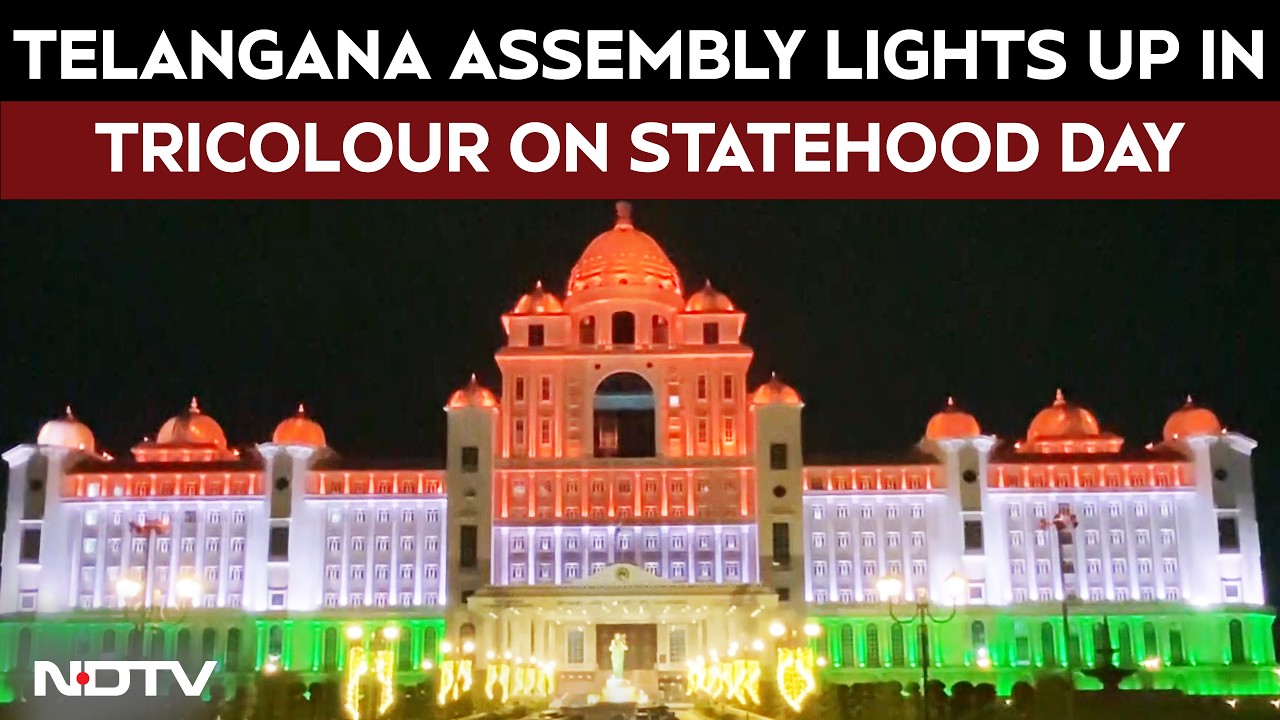 Telangana Day | Telangana Celebrates 12th Formation Day; Assembly & Secretariat Lit Up In Tricolour