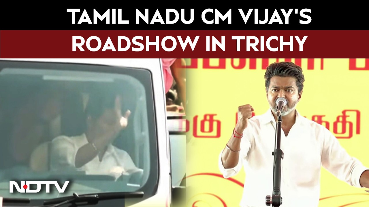 Tamil Nadu CM Vijay Holds Roadshow In Tiruchirappalli