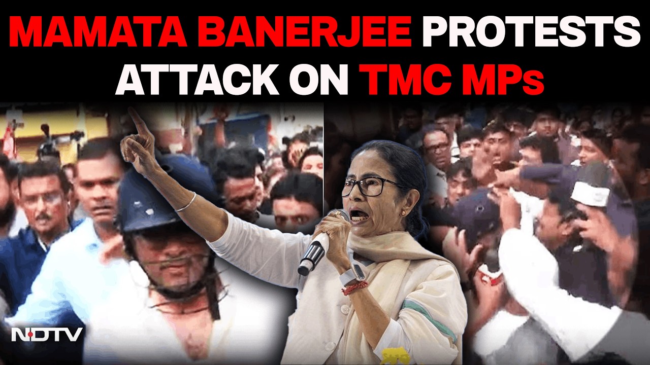 West Bengal News | Mamata Banerjee Leads Protest Over Attack On Abhishek & Kalyan Banerjee