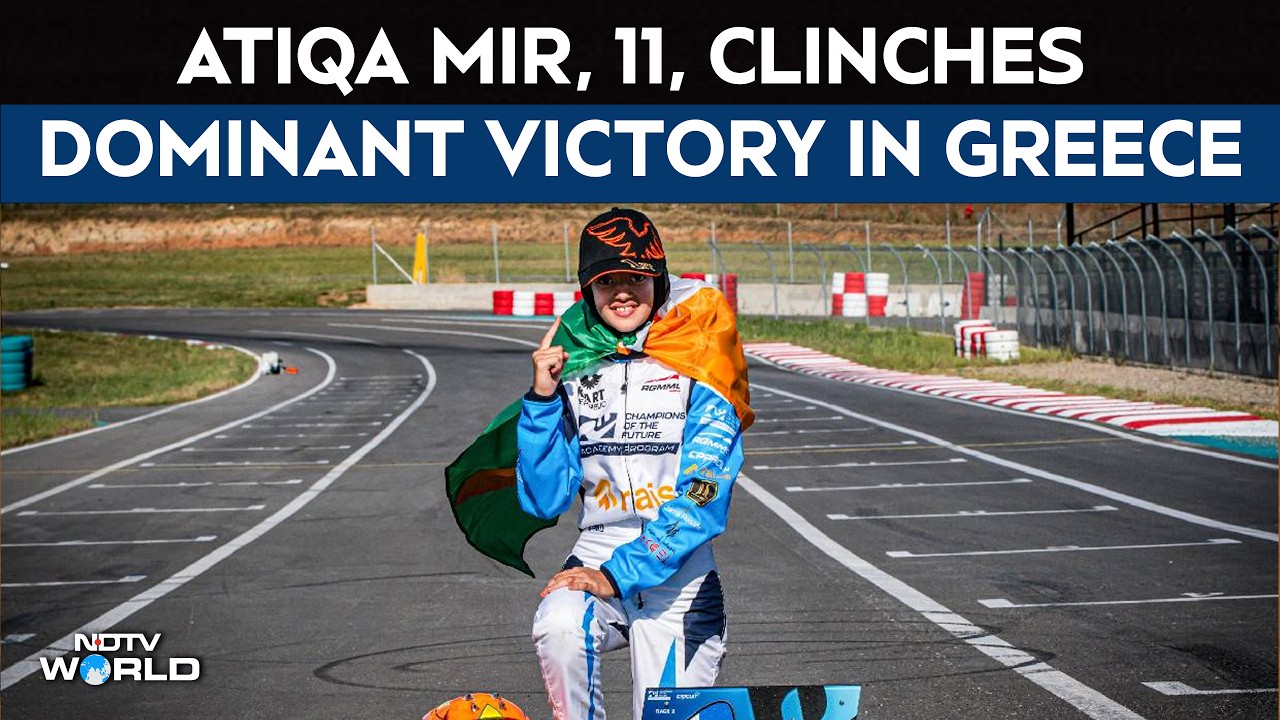 Atiqa Mir Win | 11-Year-Old Indian Racer Atiqa Mir Secures Dominant Pole-to-Flag Victory in Greece