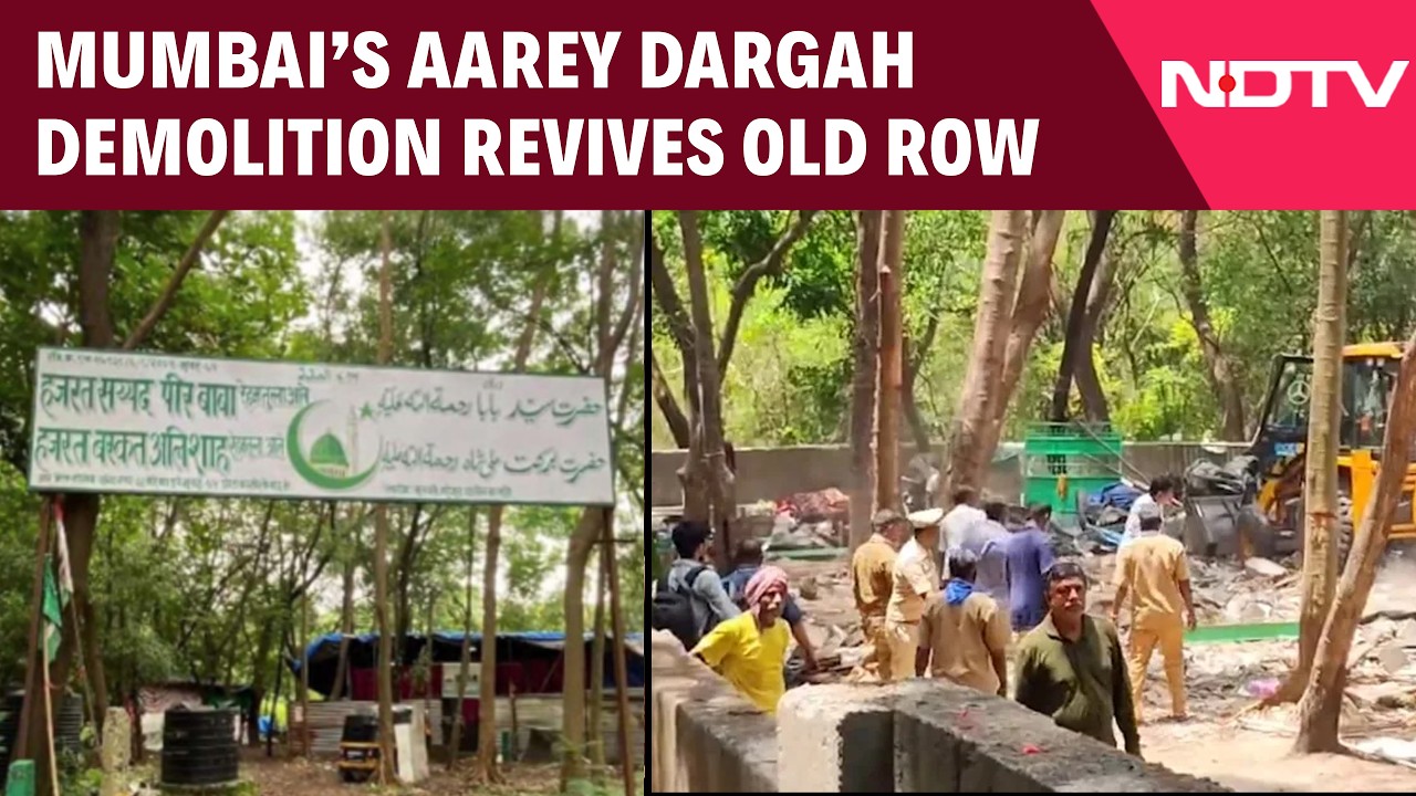 Mumbai News | Illegal Dargah Demolished in Mumbai’s Aarey After Notice Period Ends
