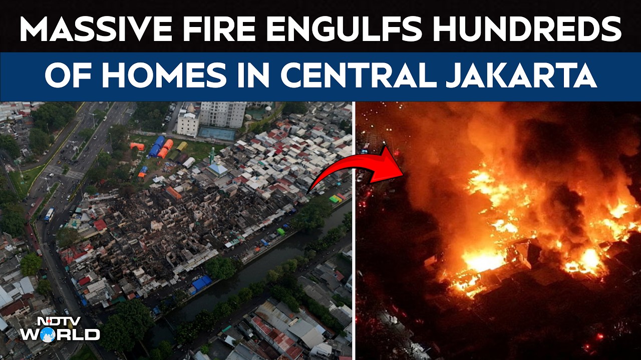 Jakarta Fire News | Massive Fire Engulfs Hundreds of Homes in Central Jakarta