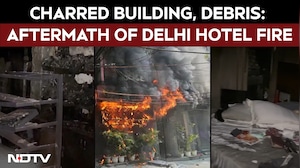 Delhi Hotel Fire | Charred Building, Debris: Video Shows Devastating Aftermath Of Delhi Hotel Fire