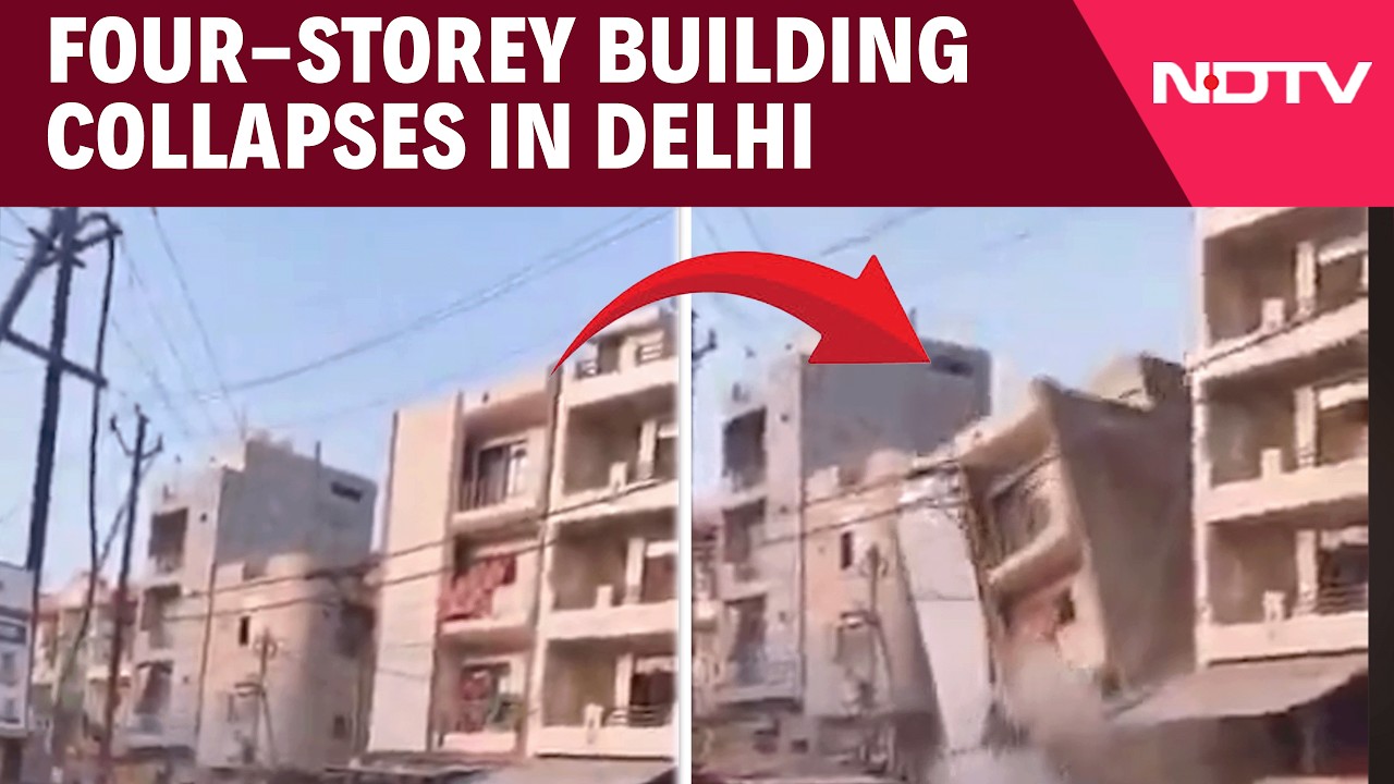 Delhi News | Four-Storey Building Collapses In Delhi's Karawal Nagar, No Casualty Reported