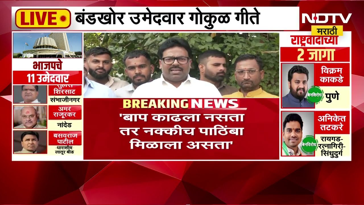 Nashik Vidhan Parishad Election| दिवसभरातील नाट्यमय घडामोडींनंतर गोकूळ गीते यांचा माध्यमांशी संवाद