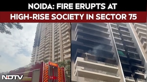 Noida Fire | Blaze Breaks Out at Ivy County Society in Sector 75; Fire Brigade Swings Into Action
