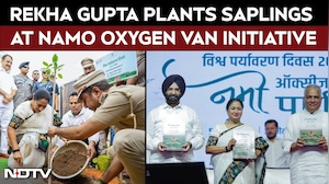 Delhi CM Rekha Gupta and Environment Minister Plant Saplings at Namo Oxygen Van on Environment Day