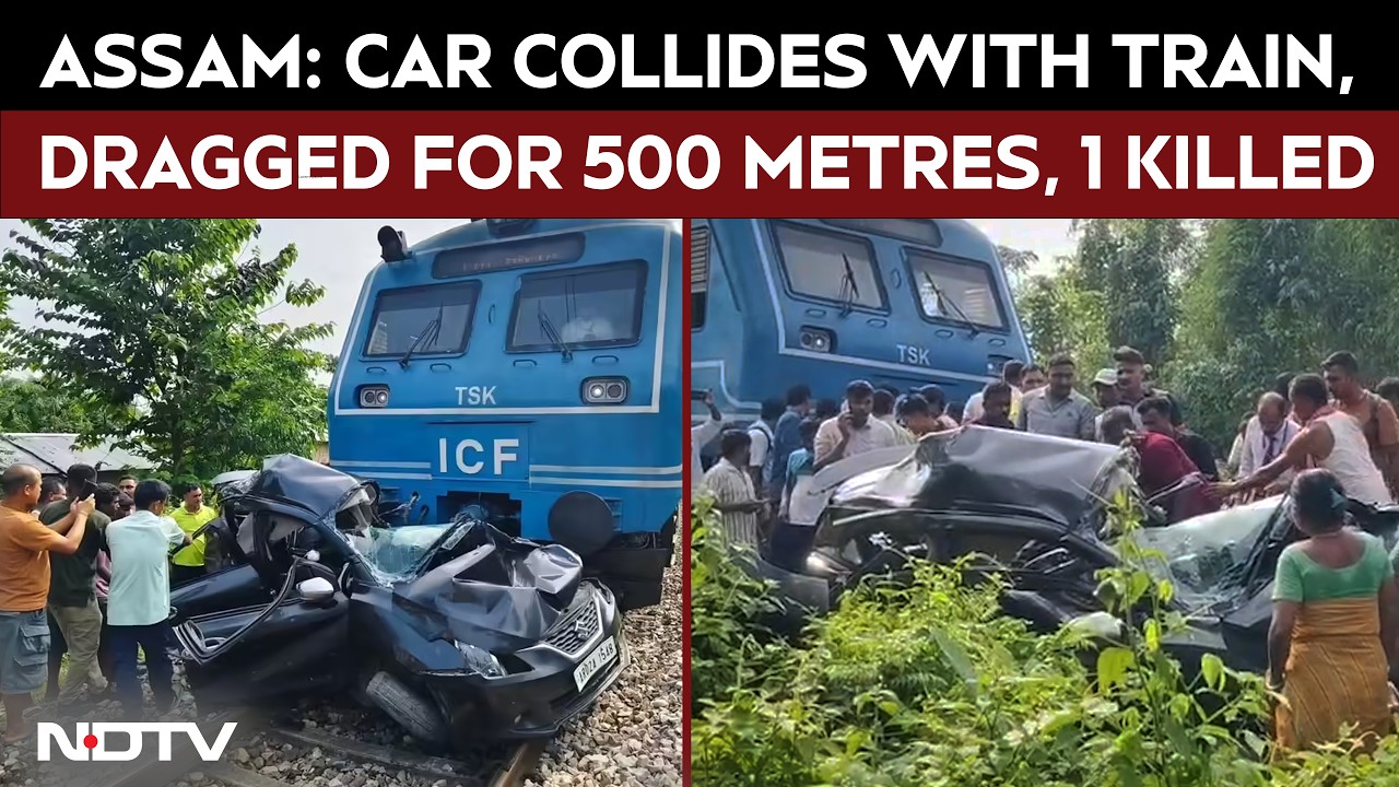 Assam News | 1 Woman Killed After Car Collides With Speeding Train, Dragged For 500 Metres