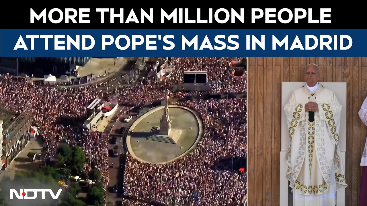 Pope Mass | More Than A Million People In Central Madrid Plaza For Pope Leo XIV’s Mass