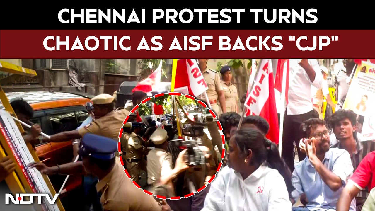 Chennai News | AISF Stages Protest At CBSE Regional Office In Chennai Over Exam Irregularities