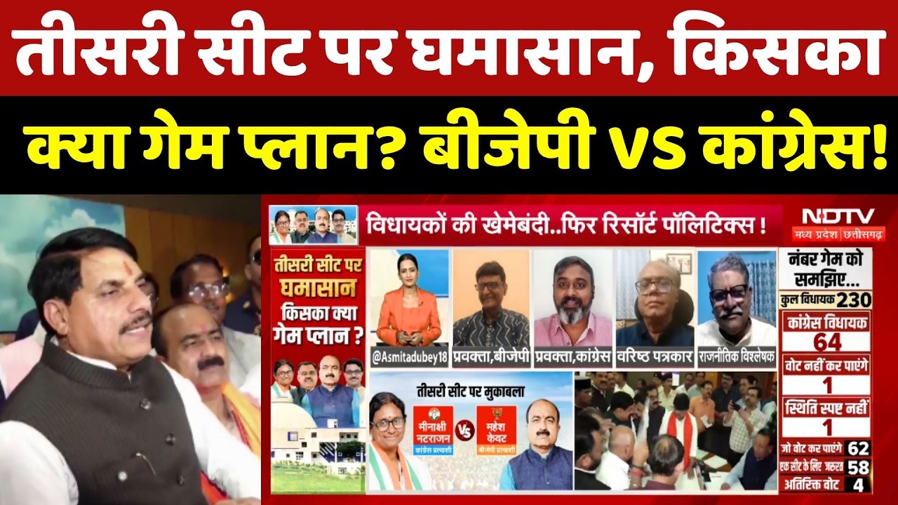 MP Politics: Rajya Sabha की तीसरी Seat पर घमासान, किसका क्या गेम प्लान?