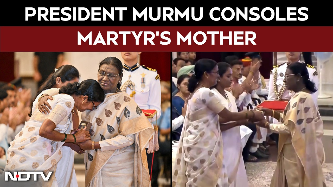Gallantry Awards | President Murmu Consoles Kirti Chakra Awardee Sepoy Janjal Prabhakar's Mother