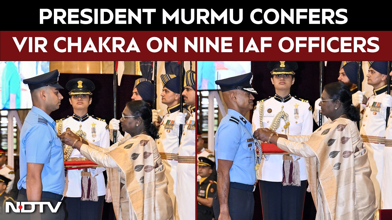 Gallantry Awards 2026 | President Murmu Confers Vir Chakra On 9 IAF Officers For Operation Sindoor