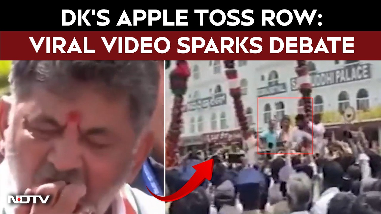 Viral Video Of DK Shivakumar Throwing Bitten Apples Draws Criticism