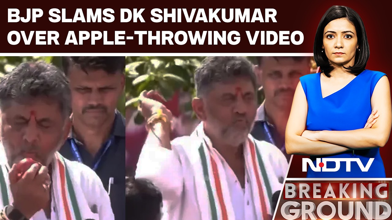 DK Shivakumar's Apple-Throwing Video Sparks Political Row | BJP Launches Sharp Attack