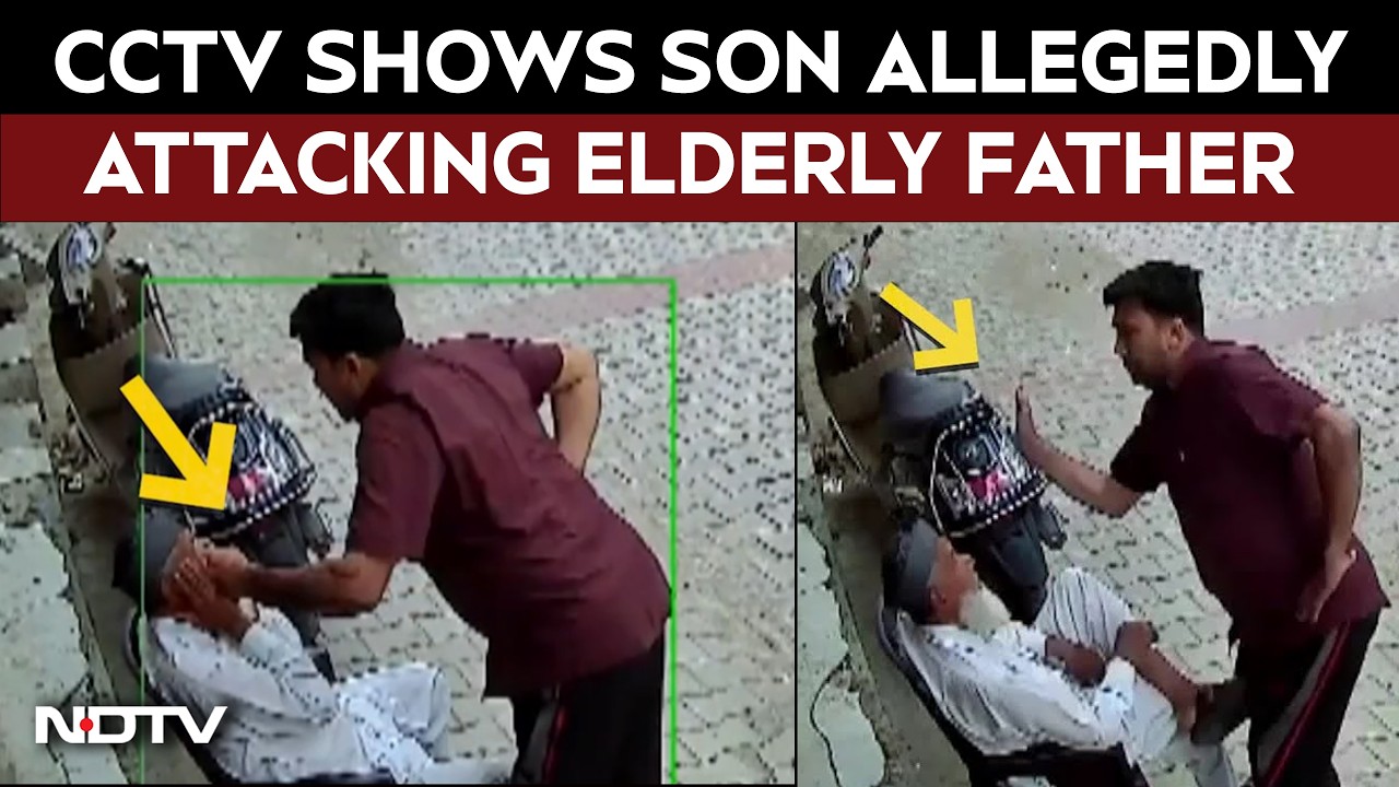 Saharanpur Shocker: Son Caught on CCTV Allegedly Attacking Elderly Father Over Property Dispute