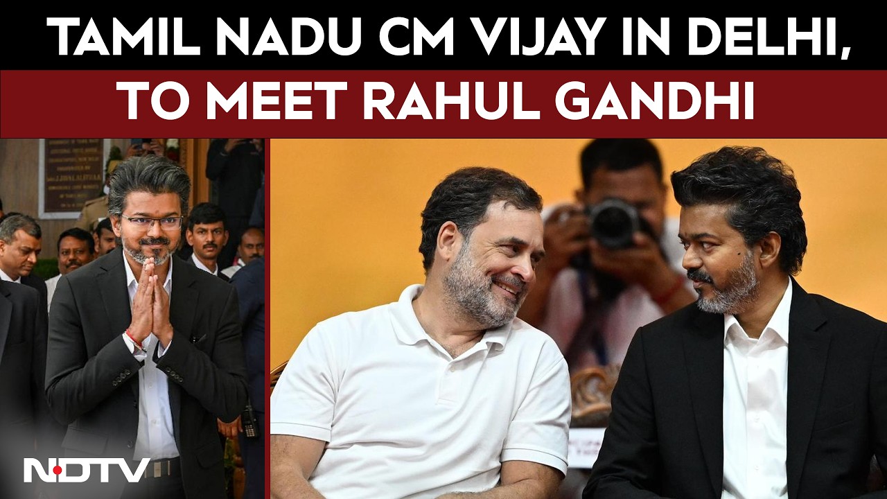 Tamil Nadu CM Vijay Arrives In Delhi, To Meet The Gandhis