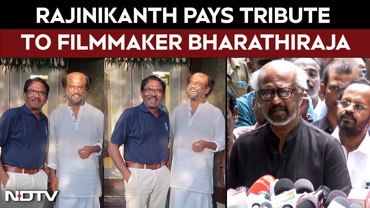 Tamil Cinema News | Rajinikanth Pays Tribute To Veteran Filmmaker Bharathiraja In Chennai