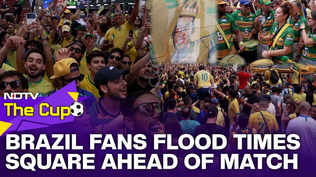 FIFA World Cup 2026 | Brazil Fans Flood Times Square With Drums, Chants, Ahead Of Team's FIFA Match