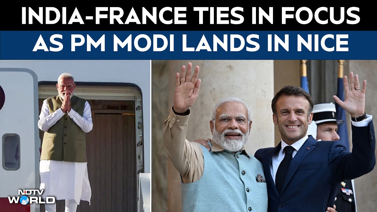 PM Modi Arrives In France, Set For Talks With Emmanuel Macron