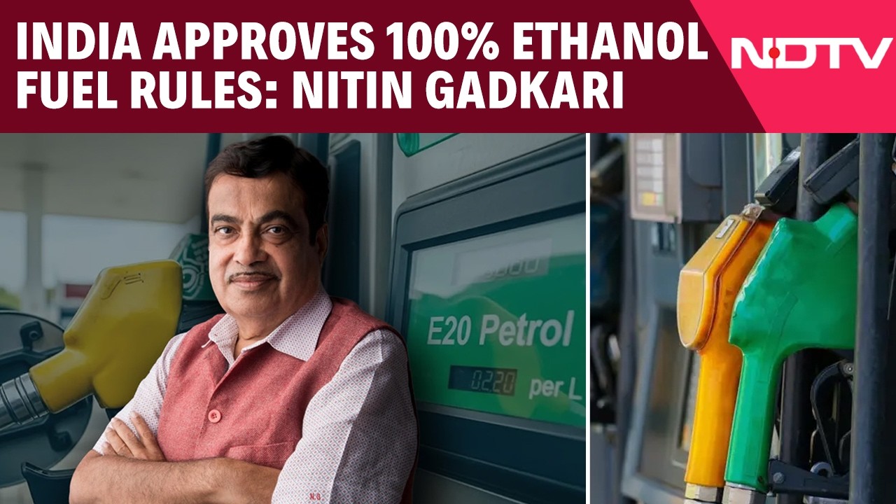 Ethanol Fuel In India News | India Approves 100% Ethanol Fuel Rules: Nitin Gadkari